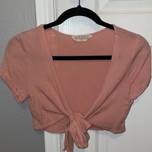 front tie crop top